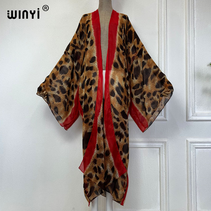 2023 WINYI leopard print semi- - Women'S Fashion Kimono recension och pris