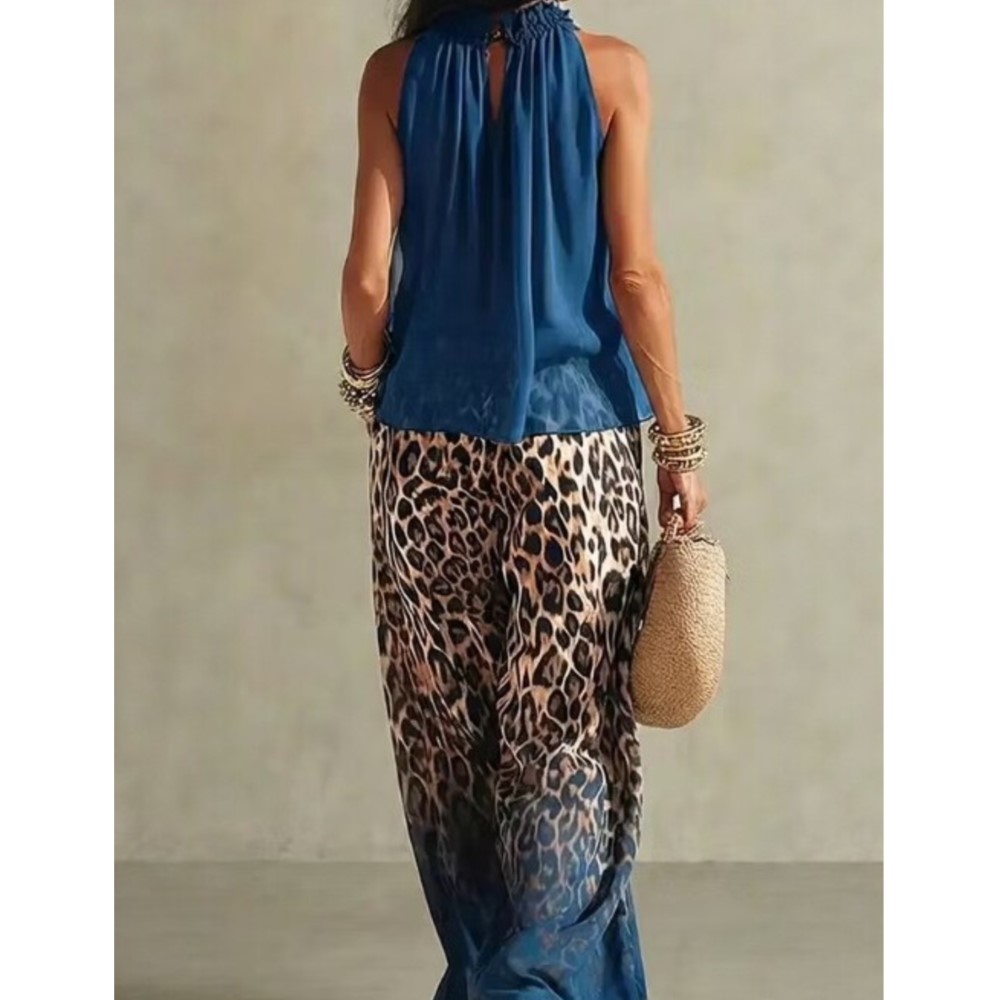 Women's Suit Printed Leopard P - Wide Leg Palazzo Pants recension och pris