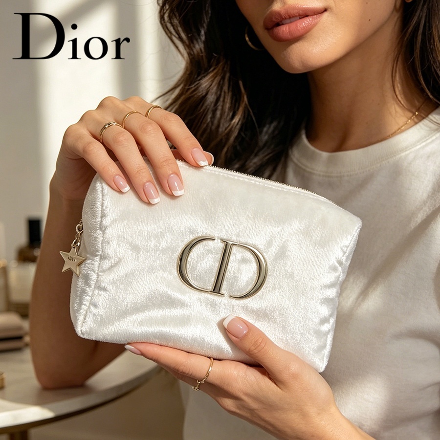 Dior’s Bag White Velvet Travel - Women Fashion Logo recension och pris