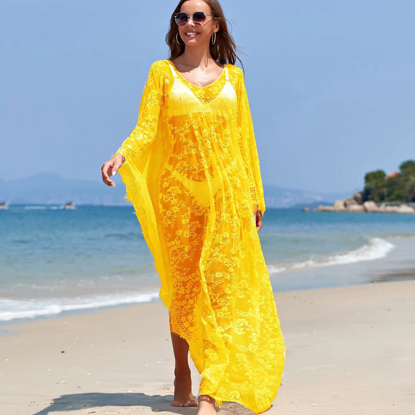 Women's Loose Lace Long Dress, - Women Fashion Photoshoot recension och pris