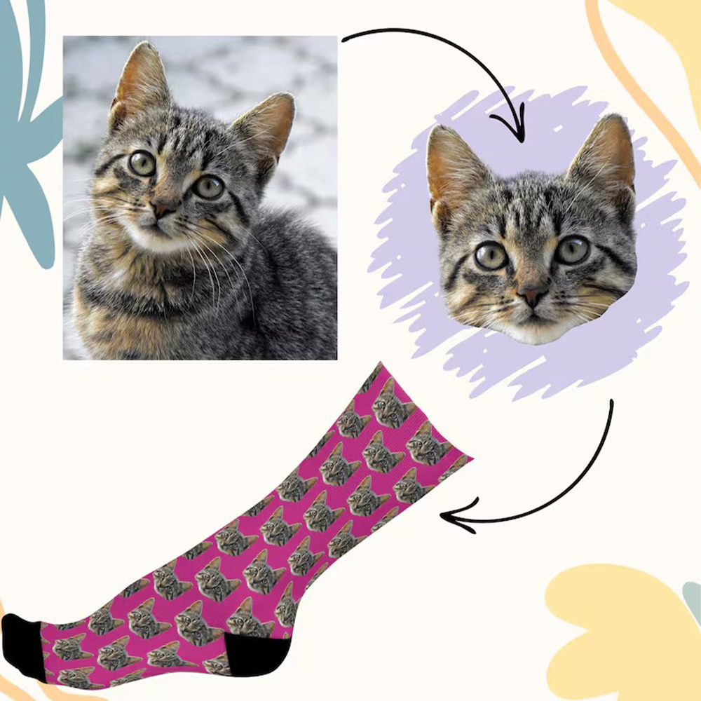 Customize face socks fashion h - Women Fashion Logo recension och pris