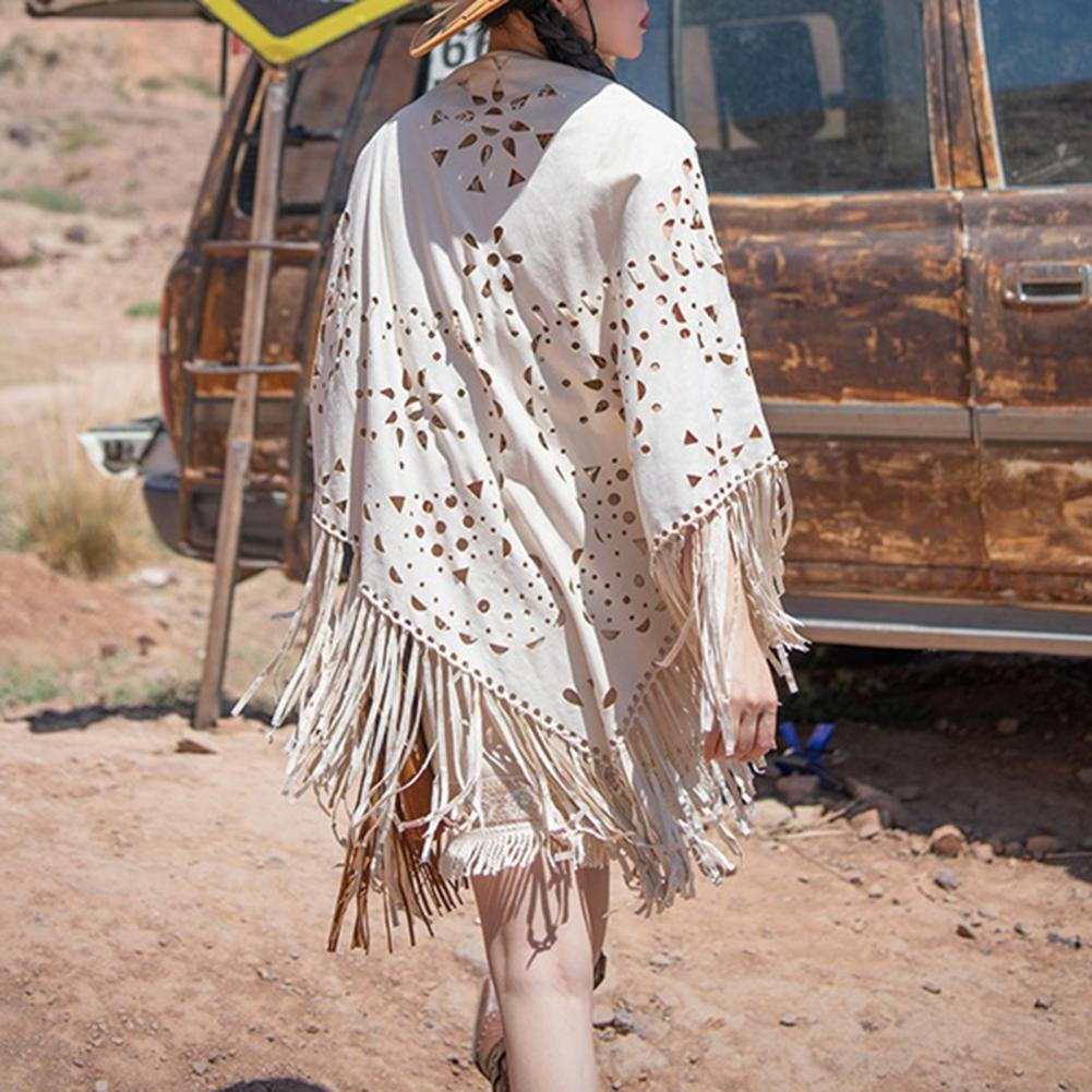 New In 2024 Solid Color Hollow - Women'S Fashion Poncho recension och pris