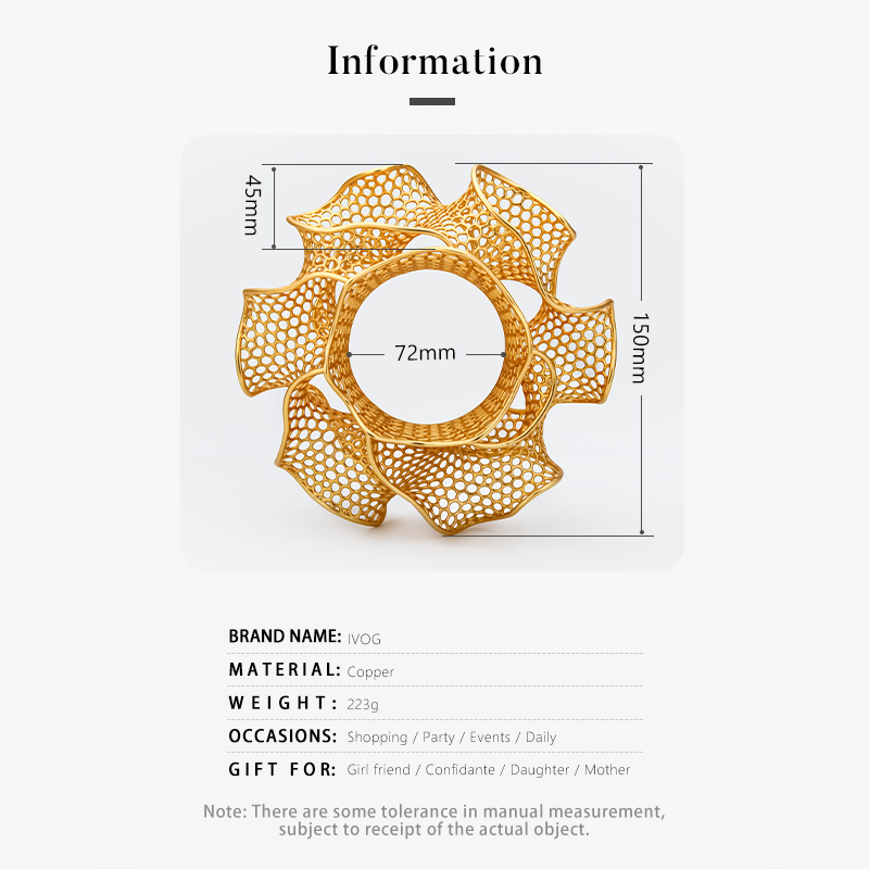 IVOG Petals Design Gold Color  - Women'S Fashion Website recension och pris