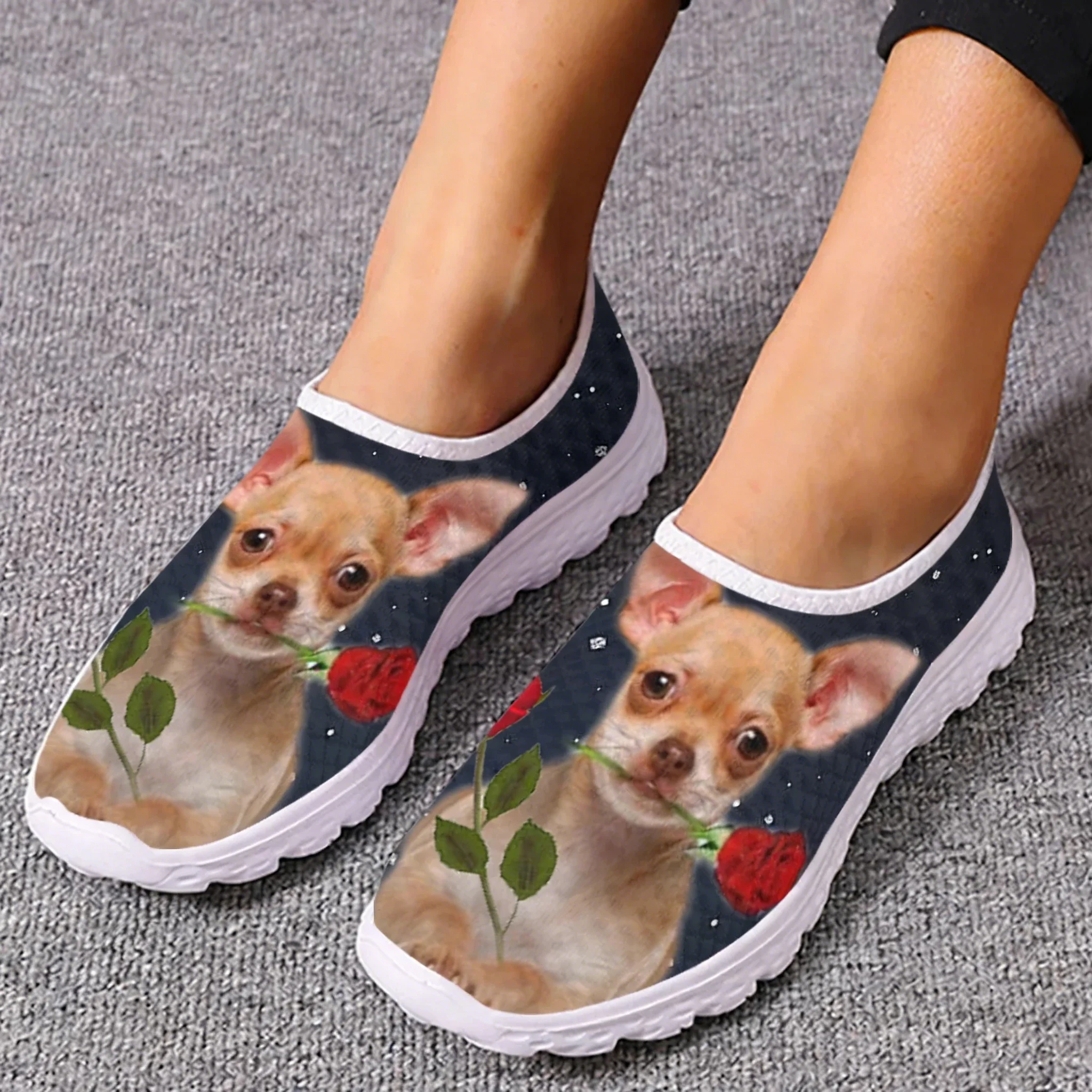 Chihuahua Rose Flower Design M - Women'S Fashion Tennis Shoes recension och pris