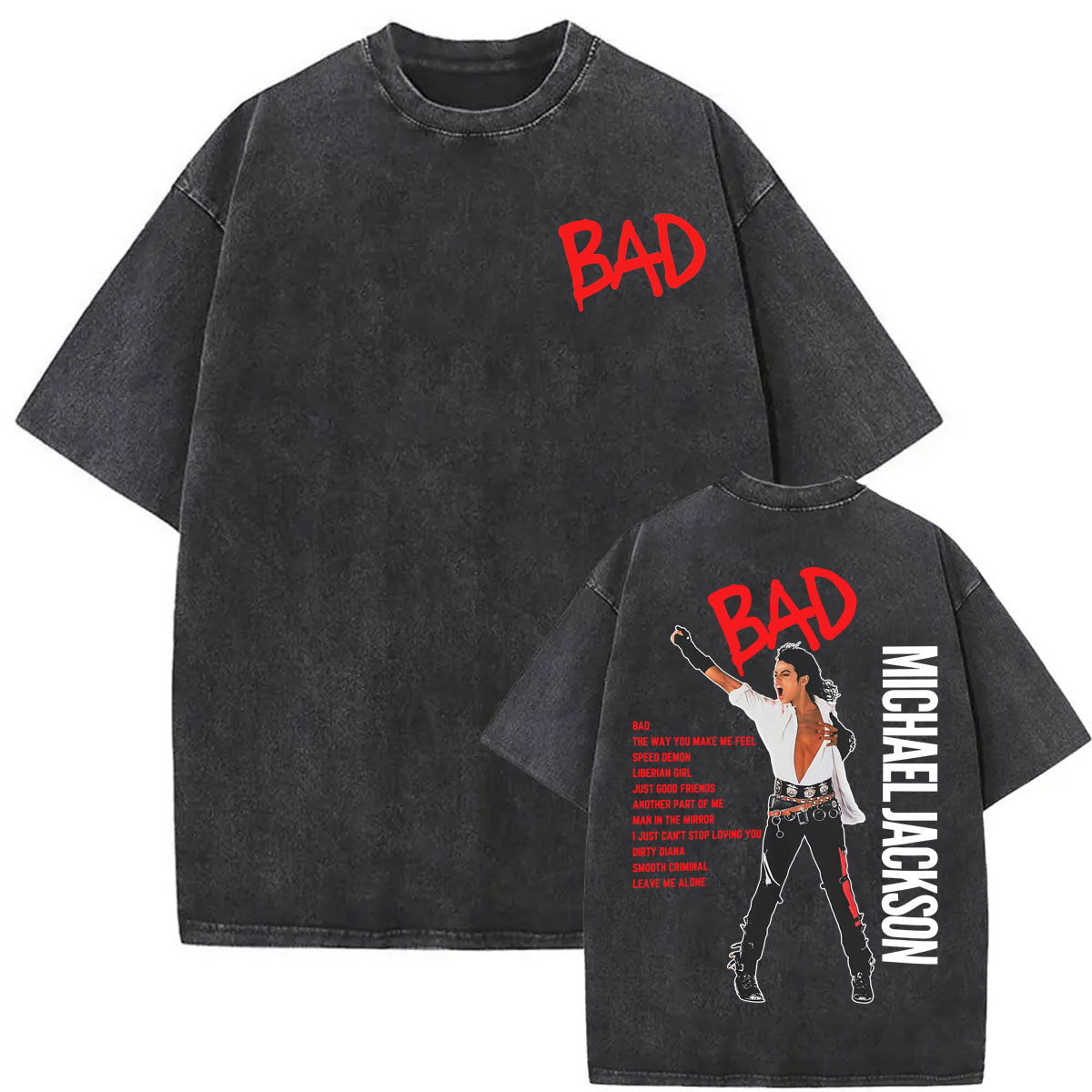 Vintage Washed King of Pop Bad - Women'S Fashion From The 80S recension och pris