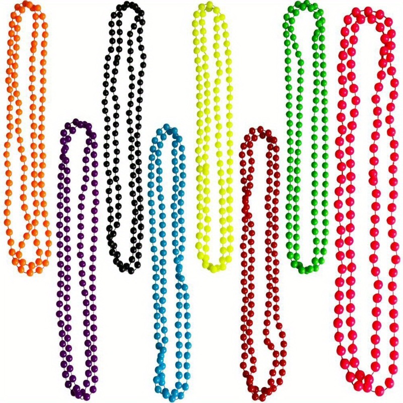 NEON BEADS NECKLACE 1980S 80S  - Women'S Fashion From The 80S recension och pris