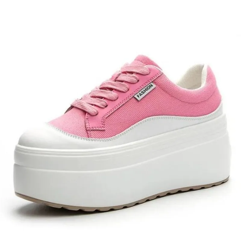 8cm New Canvas Genuine Leather - Sneakers Fashion Women recension och pris