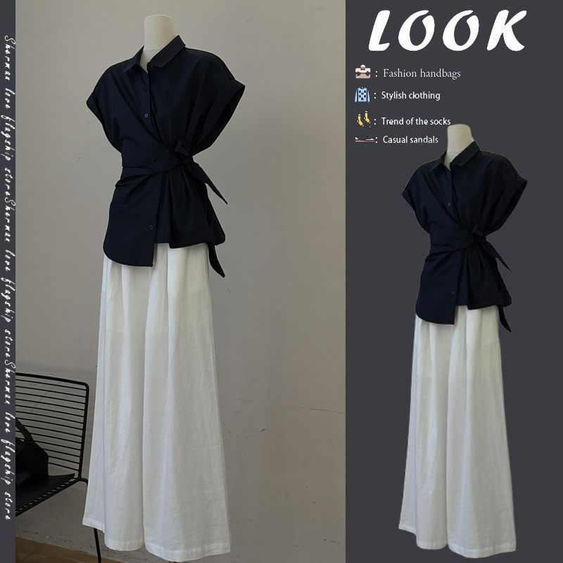 Women's Summer Black Bandage B - Wide Leg Palazzo Pants recension och pris