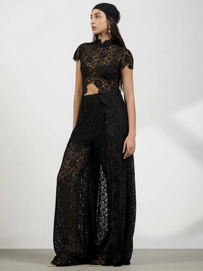 Women Lace 2 Piece Pants Set,  - Wide Leg Palazzo Pants recension och pris