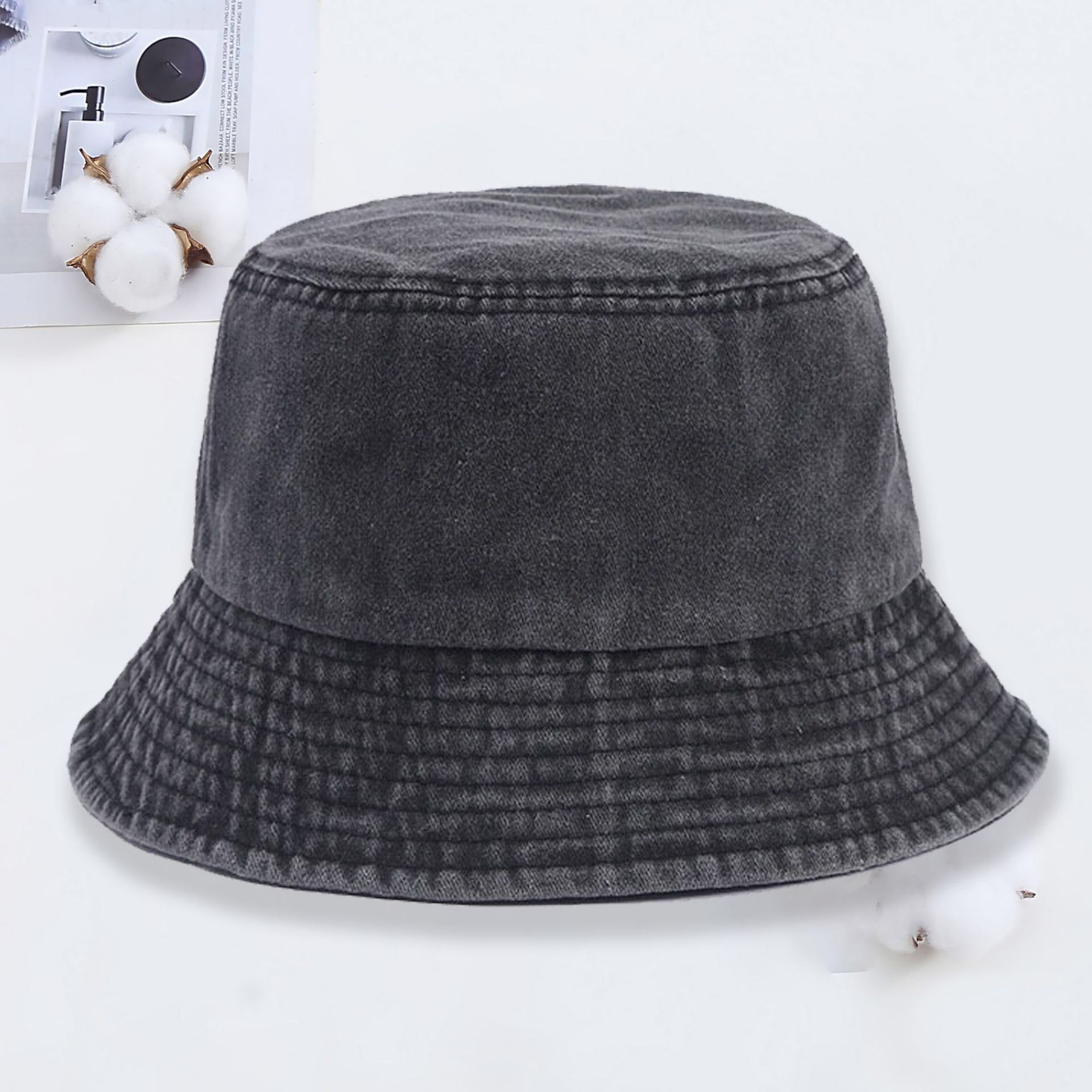 Custom logo Denim Bucket Hat F - Women Fashion Logo recension och pris