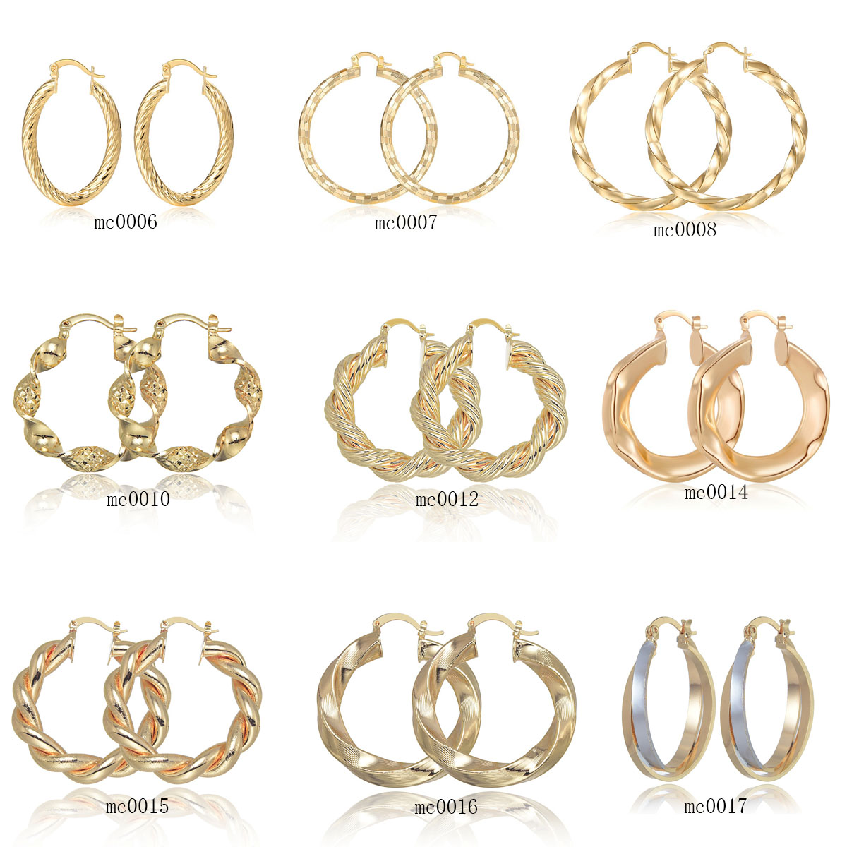 9 Pairs 18K Gold Plated Copper - Women'S Fashion Website recension och pris