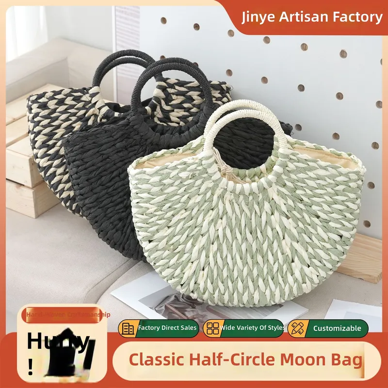 Women Moon Bag Semi Round Hand - Women Fashion Handbags recension och pris
