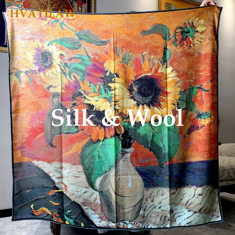 Elegant 30% Silk 70% Wool Scar - Women'S Fashion Poncho recension och pris
