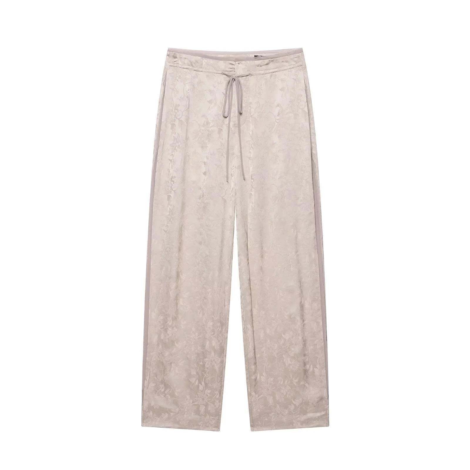 Women Floral Satin Two Piece S - Wide Leg Palazzo Pants recension och pris