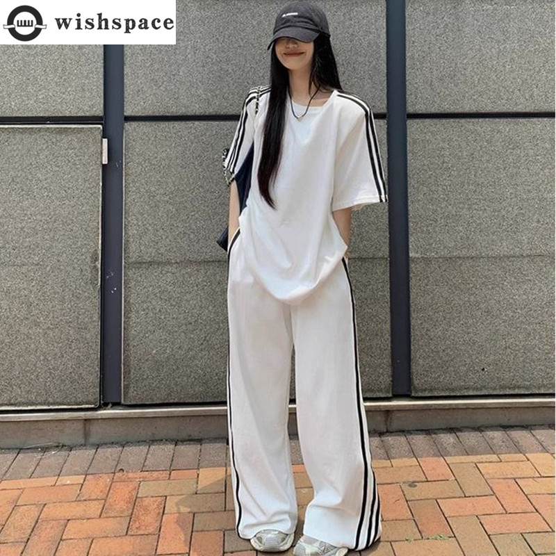 Spring/Summer Loose Casual Set - Wide Leg Palazzo Pants recension och pris